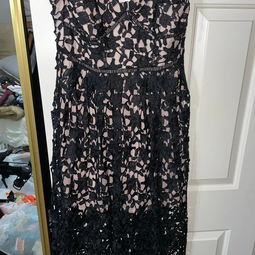 Aqua Black Lace midi dress - Picture 5 of 5